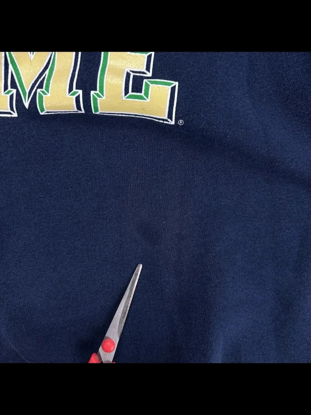 Notre Dame Sweatshirt Men’s Lg‎ Blue Gold Football Fighting Irish